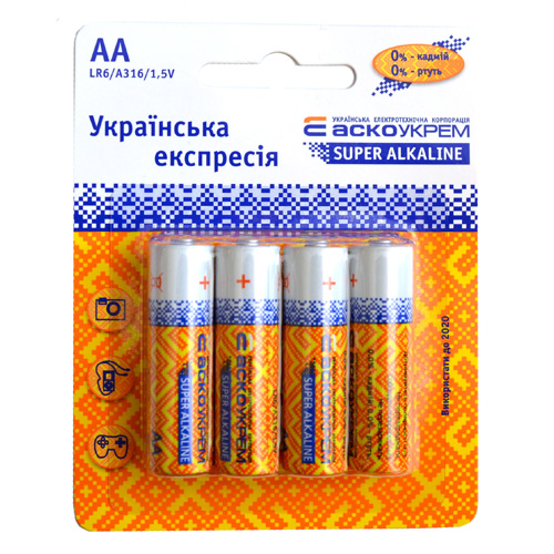 Батарейка лужна AА.LR6.BP4 (blister 4)